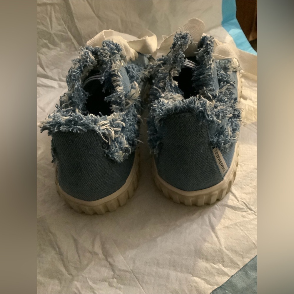 ZIMMERMANN Frayed Light Denim Lo-Top Trainers Sneakers Women’s EU 39 US 9 NWOB - Picture 11 of 15